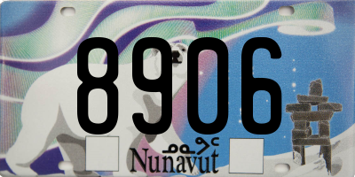 NU license plate 8906