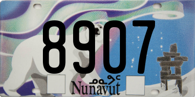 NU license plate 8907