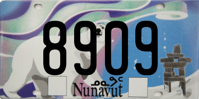 NU license plate 8909