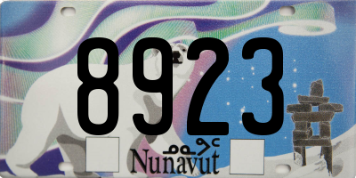 NU license plate 8923