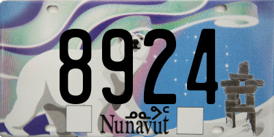 NU license plate 8924