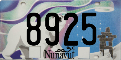 NU license plate 8925