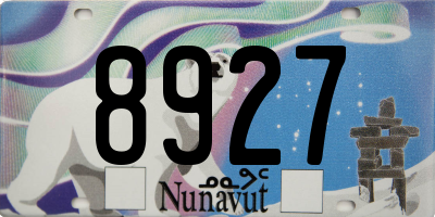 NU license plate 8927