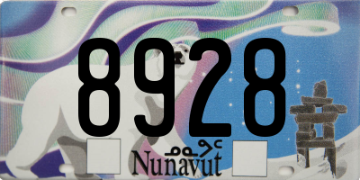 NU license plate 8928