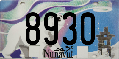 NU license plate 8930