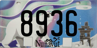 NU license plate 8936