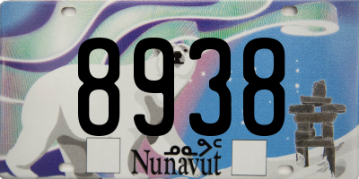 NU license plate 8938