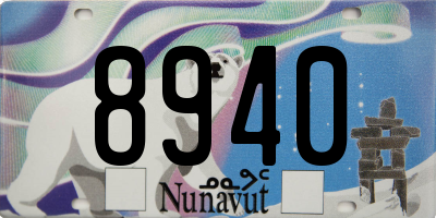 NU license plate 8940