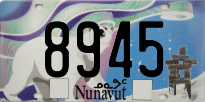 NU license plate 8945