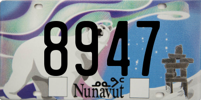 NU license plate 8947