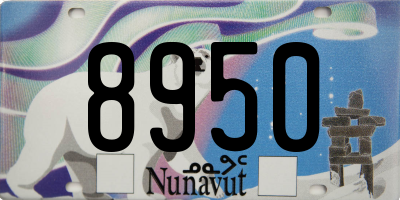 NU license plate 8950