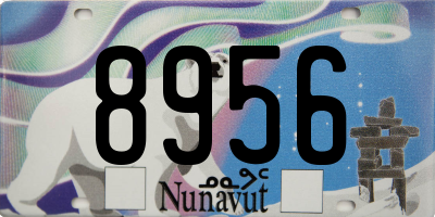 NU license plate 8956