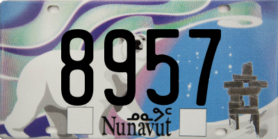 NU license plate 8957