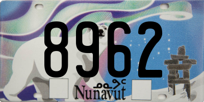 NU license plate 8962