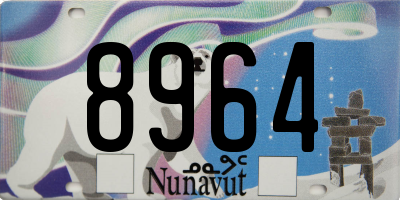 NU license plate 8964