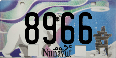 NU license plate 8966