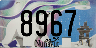 NU license plate 8967