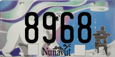 NU license plate 8968