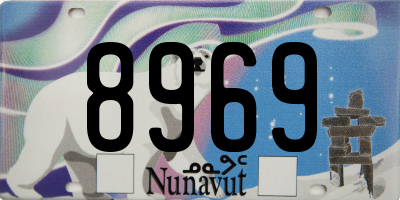 NU license plate 8969