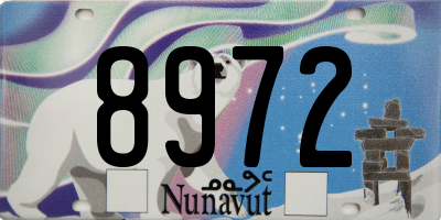 NU license plate 8972