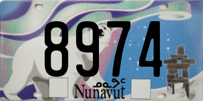 NU license plate 8974