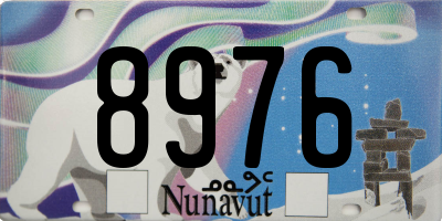 NU license plate 8976