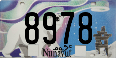 NU license plate 8978