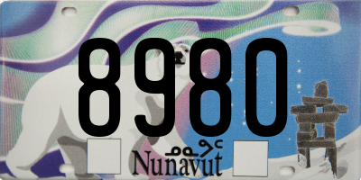 NU license plate 8980