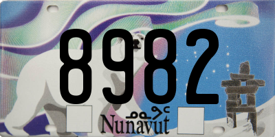 NU license plate 8982