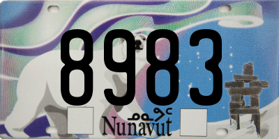 NU license plate 8983