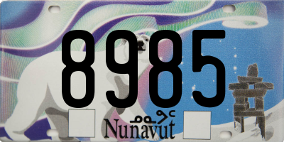 NU license plate 8985