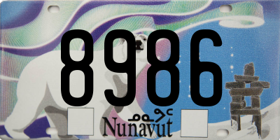 NU license plate 8986