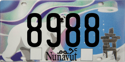 NU license plate 8988