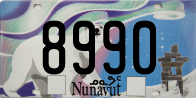 NU license plate 8990