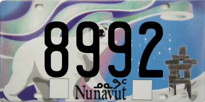 NU license plate 8992