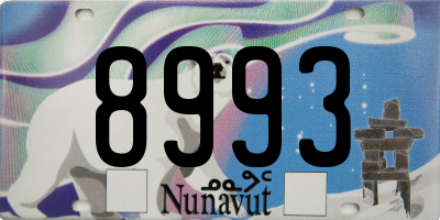 NU license plate 8993