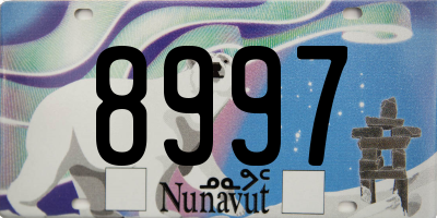 NU license plate 8997