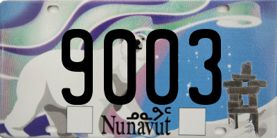 NU license plate 9003