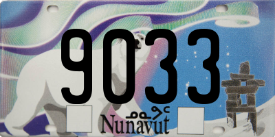 NU license plate 9033