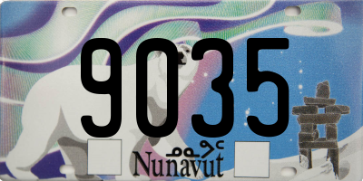 NU license plate 9035