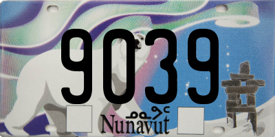 NU license plate 9039