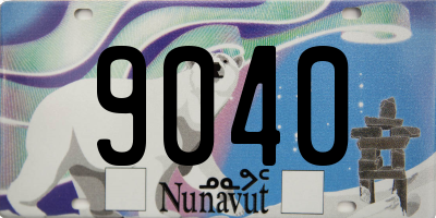 NU license plate 9040