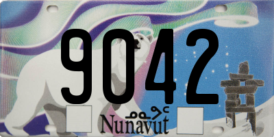 NU license plate 9042