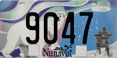 NU license plate 9047