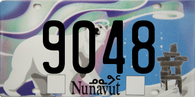 NU license plate 9048