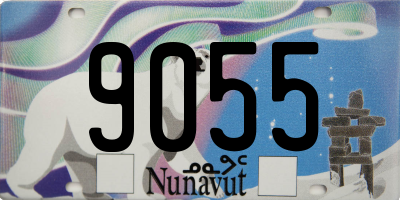 NU license plate 9055