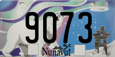 NU license plate 9073