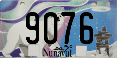 NU license plate 9076