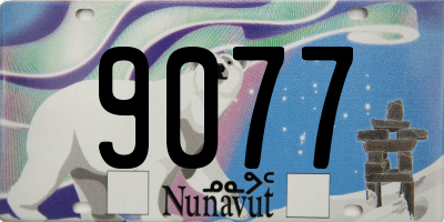 NU license plate 9077