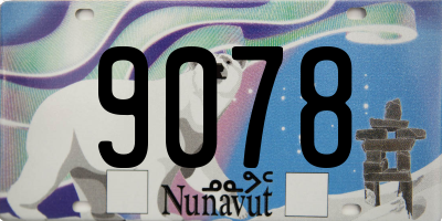 NU license plate 9078